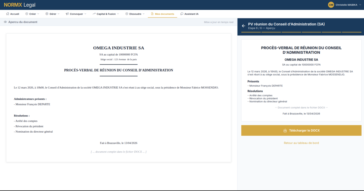 Génération de PV et convocations